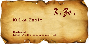 Kulka Zsolt névjegykártya